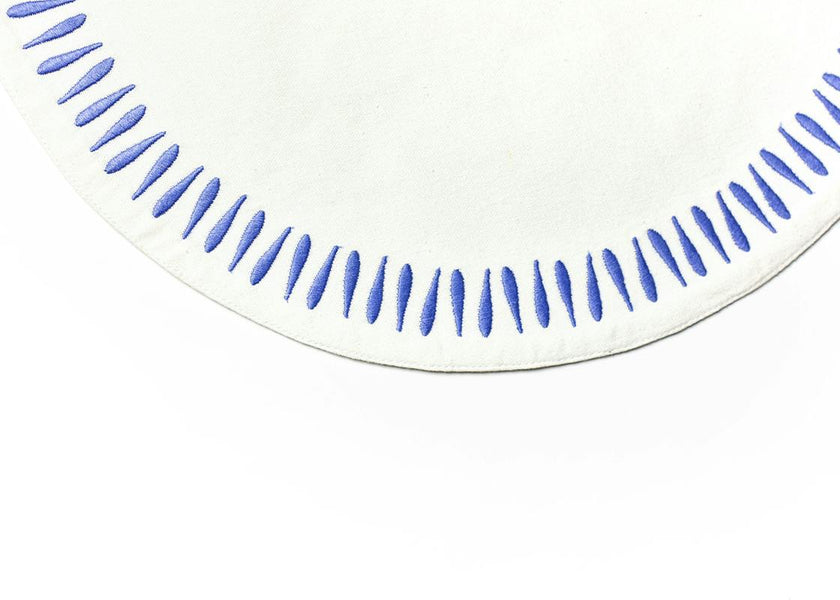 Iris Blue Drop Round Placemat