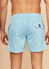 Sky Blue Bandana Men's Swim Shorts