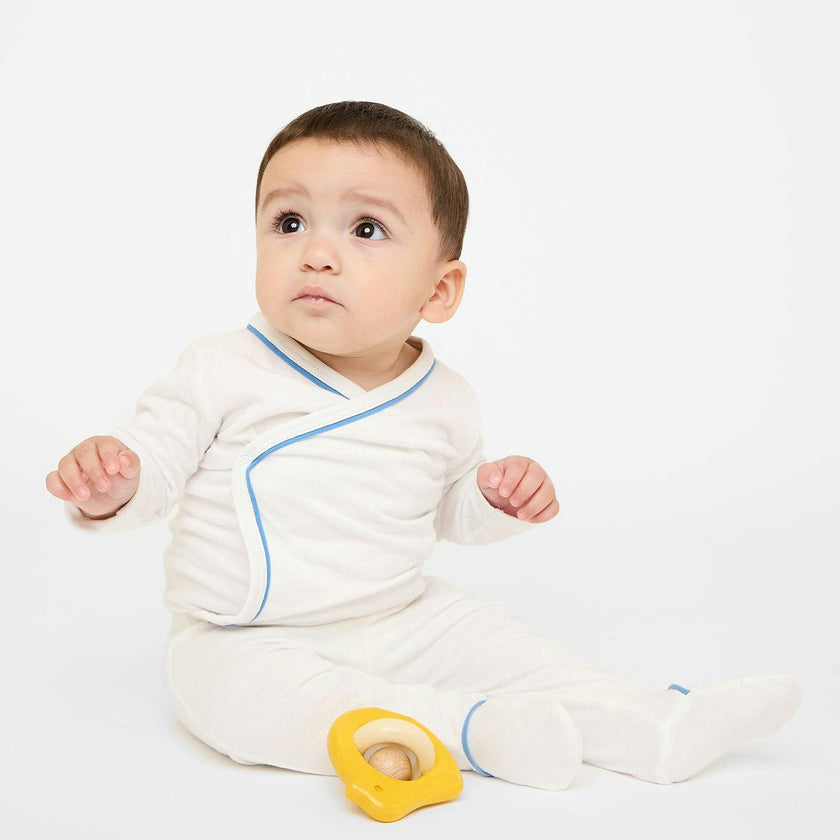 Tatum Baby Pant, Blue Piping