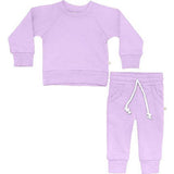 Crewneck Terry Jogger Pant Set, Lilac