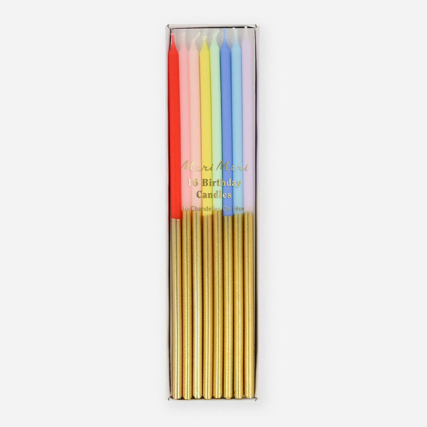 Gold Dipped Rainbow Mix Candles