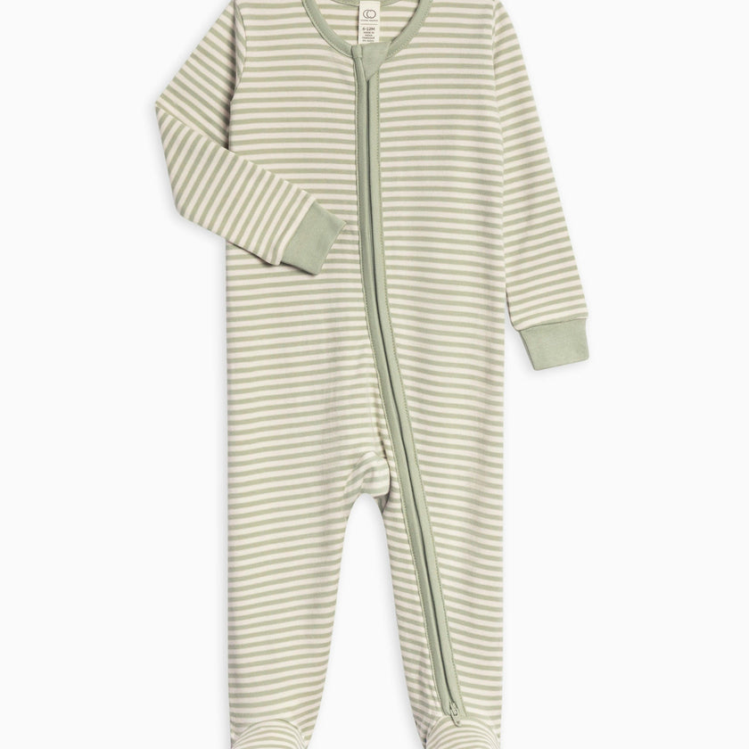 Peyton Zipper Sleeper Ballet Stripe