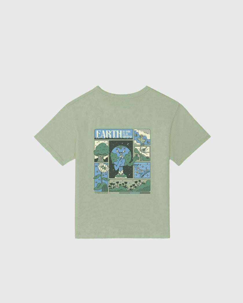 Earth Day Natural Dye Tee in Honeydew