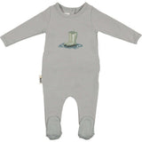 Rain Boot Print Footie and Beanie Set