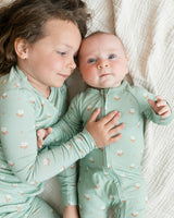 Modal Pajama Set, Seafoam Floral
