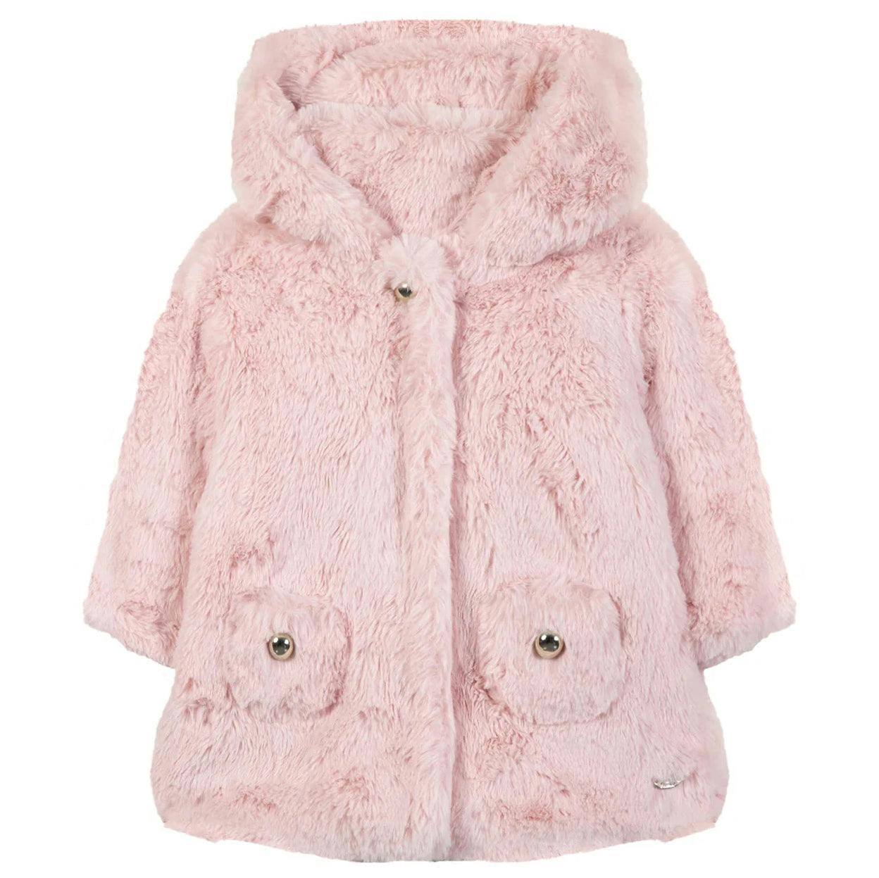 TARTINE ET CHOCOLAT Faux Fur Baby Coat - Rosée
