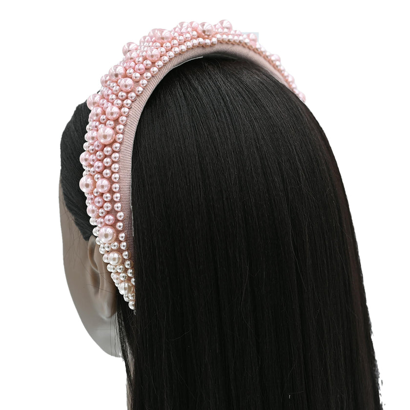 Multicolored Royal Pearl Tiara Headband
