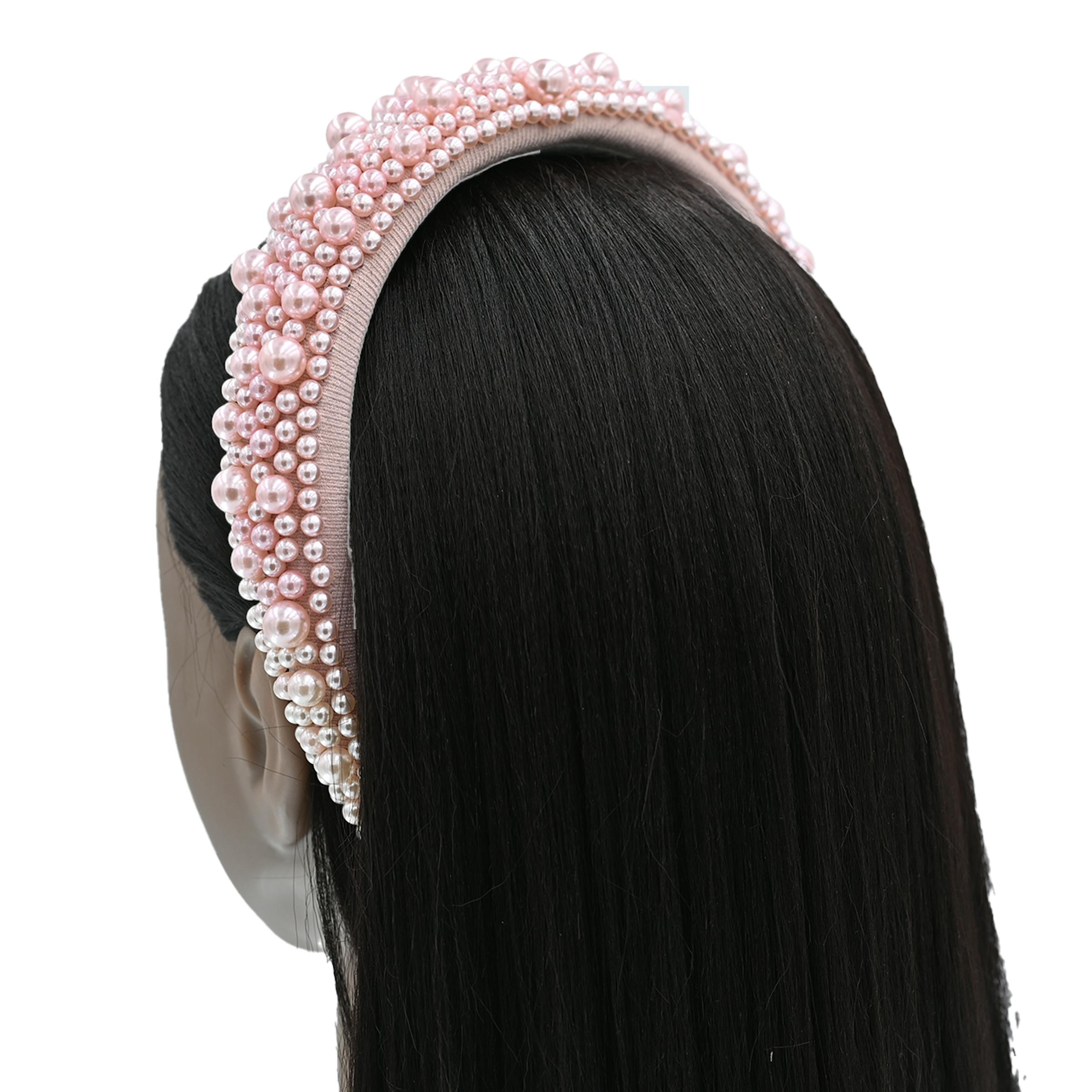Multicolored Royal Pearl Tiara Headband