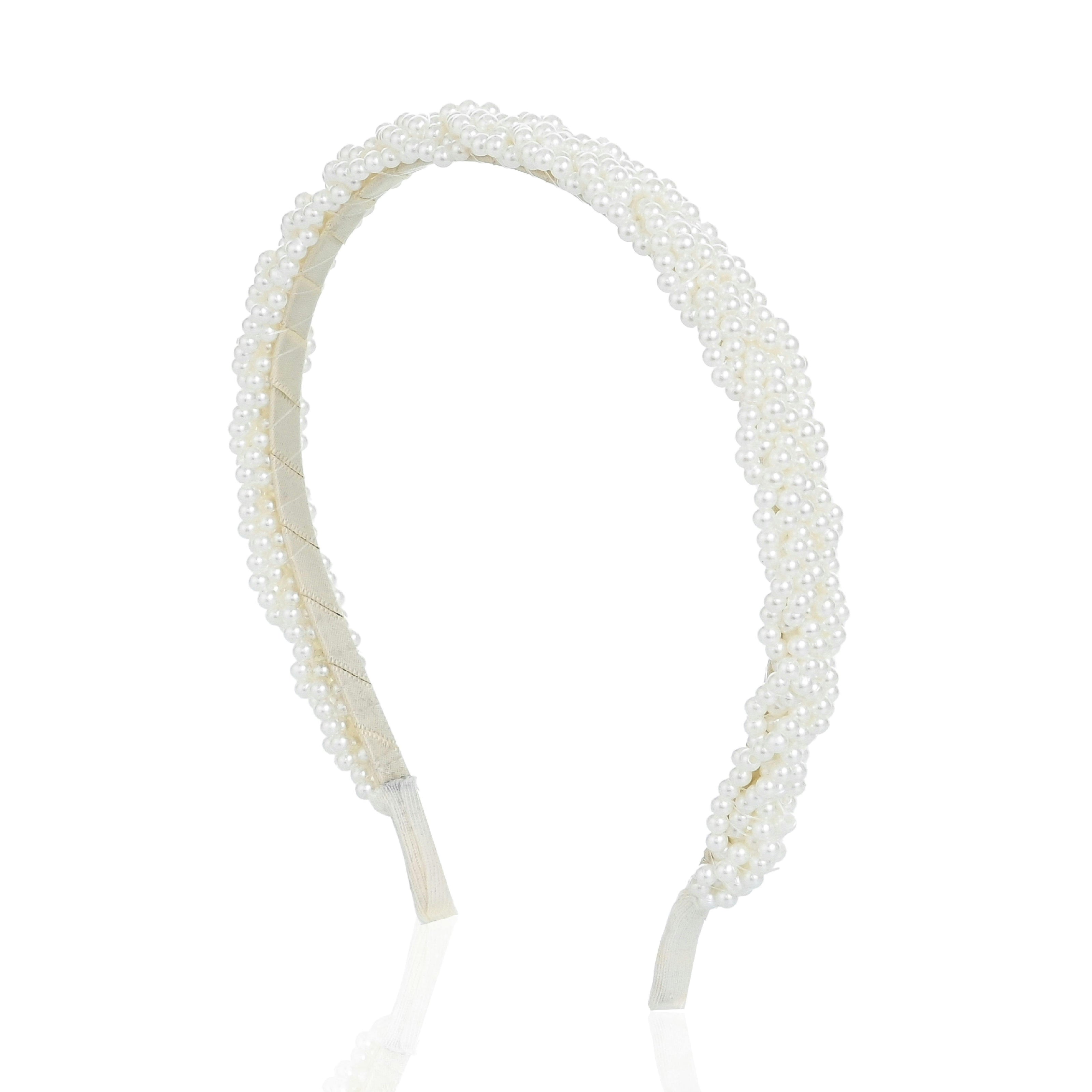 White Pearl Embellished Headband