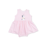 Cute Farm Animals Appliques - Tank Bodysuit Dress