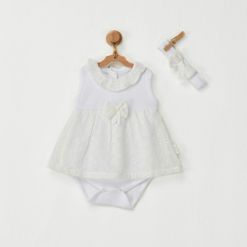 White Floral Street Sleeveless Dress