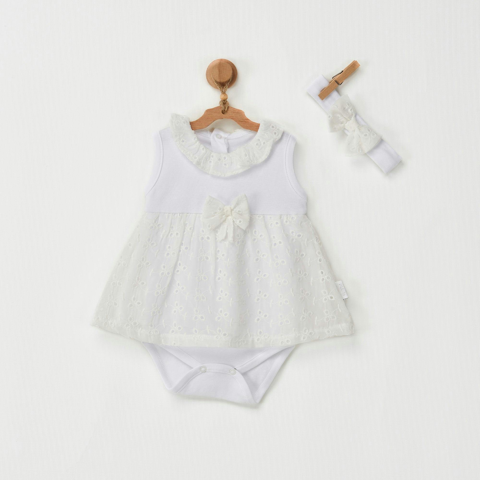 White Floral Street Sleeveless Dress