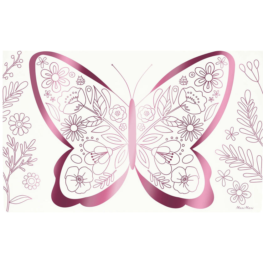 Butterflies & Flowers Coloring Placemats