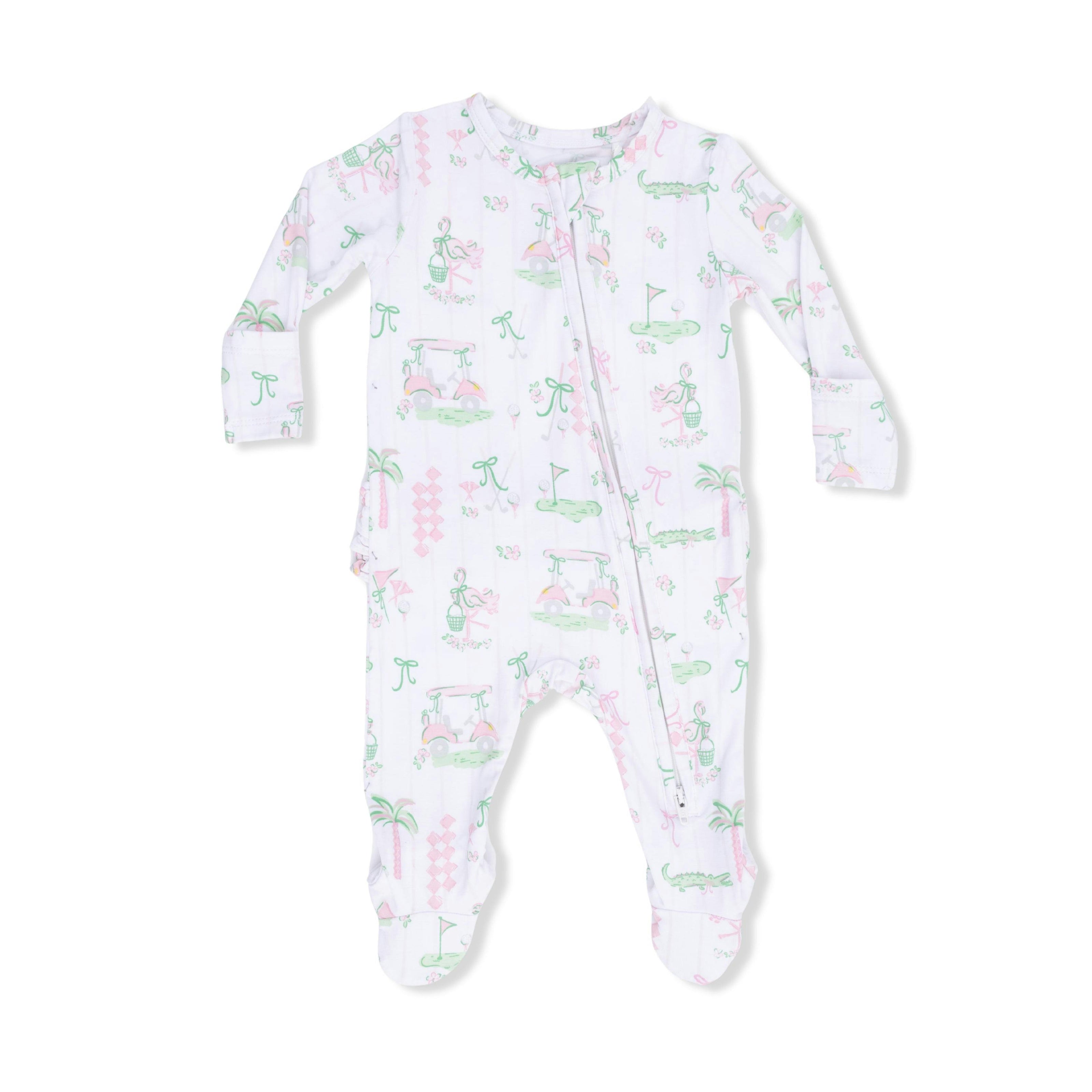 Pretty Golf - 2 Way Ruffle Back Zipper Footie