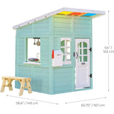 Teamson Kids Rainbow Shade Wooden Playhouse With Kitchen