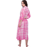 Anais Women's Button Front Shirtdress Hibiscus Shibori, Pink