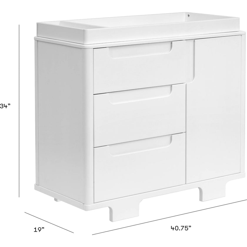 Yuzu 3-Drawer Compact Changer Dresser with Removable Changing Tray (41")
