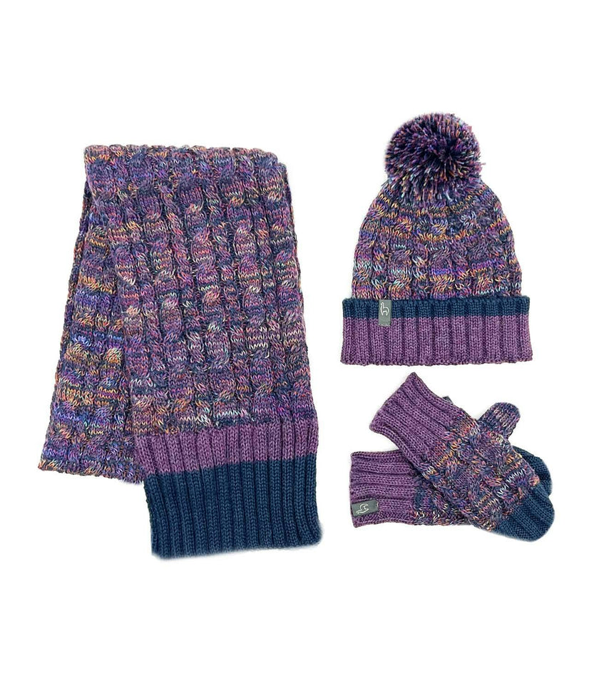 Kids Braided Rib Trim Scarf