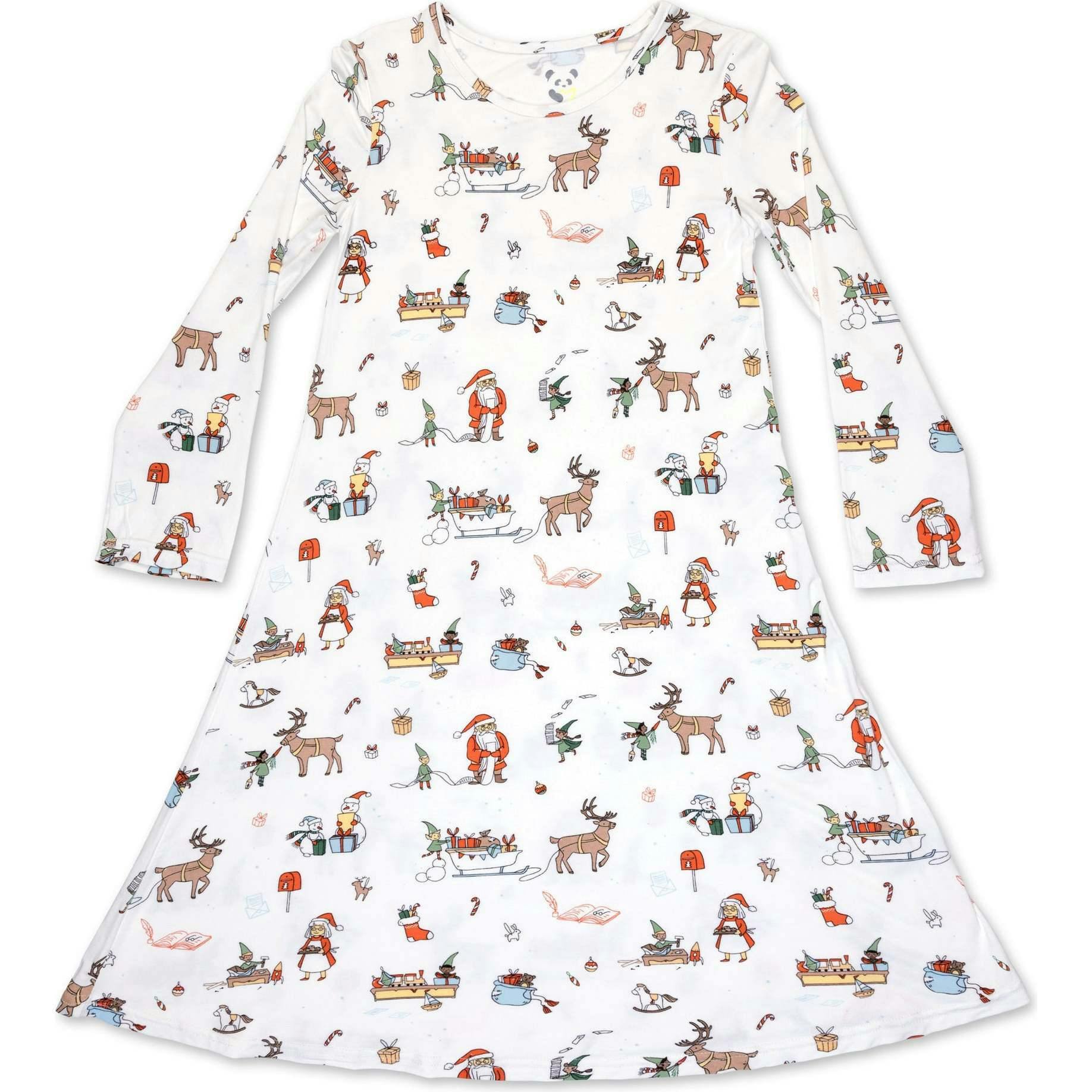 Santa's Workshop Bamboo Girls' Long Sleeve Dress