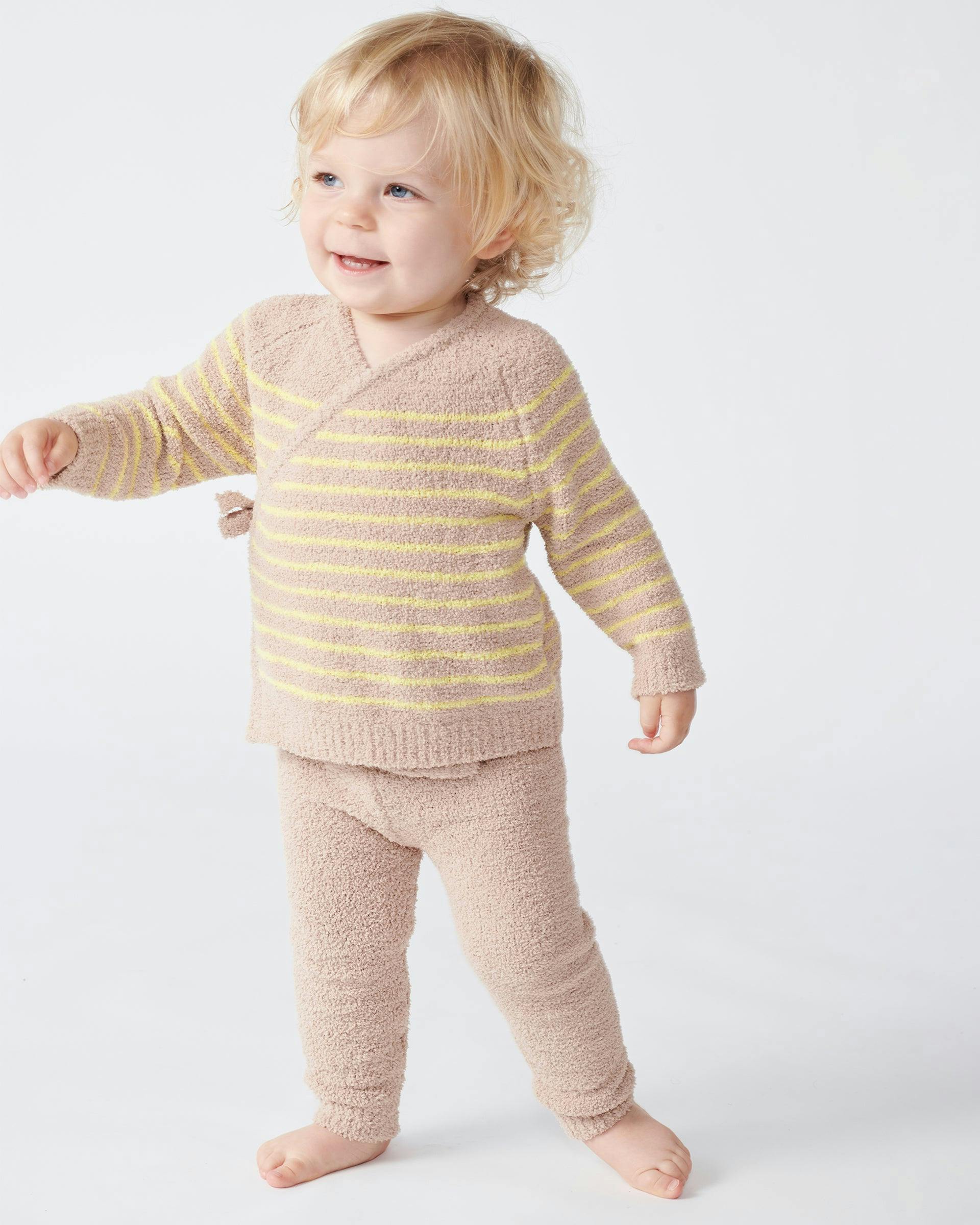 Wrap Top Striped - Fuzzy