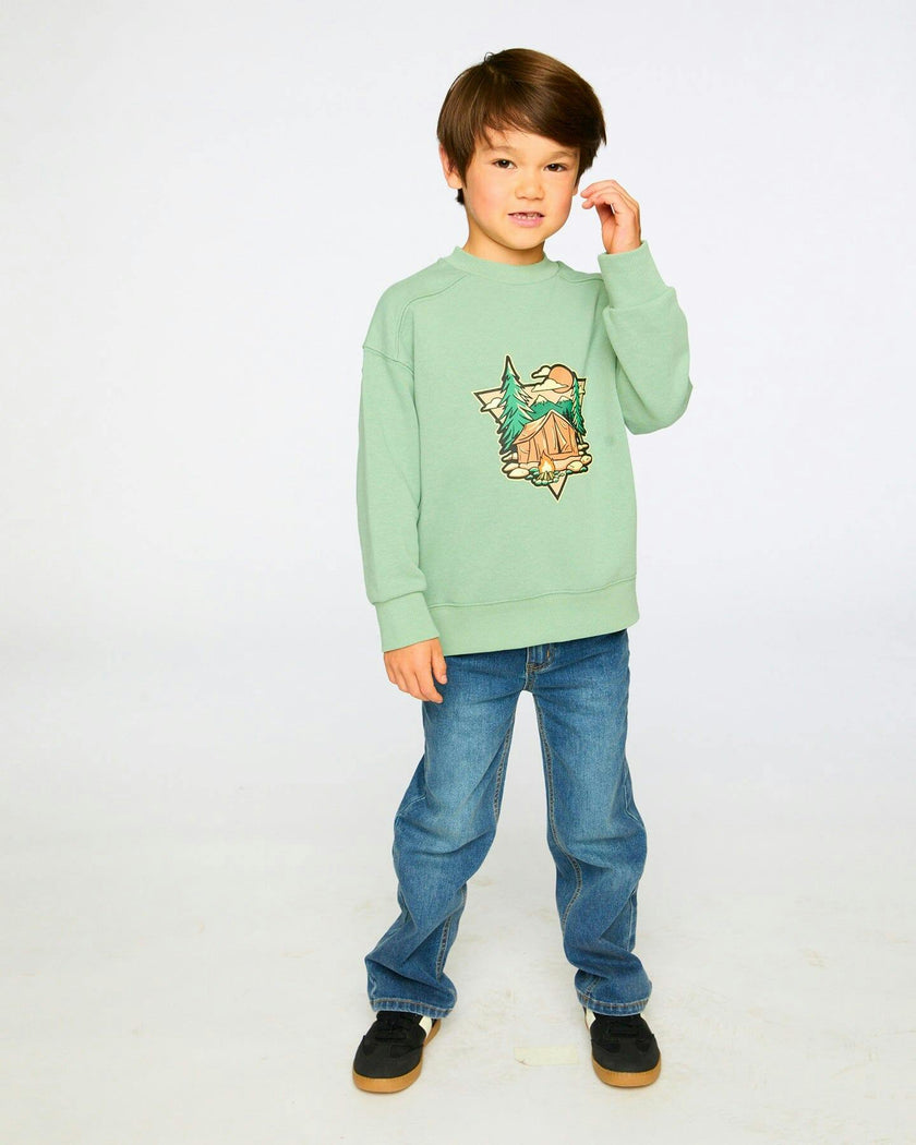 French Terry Sweatshirt Pale Green