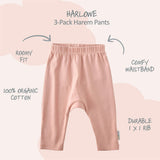 HARLOWE 3-Pack Harem Baby Pants