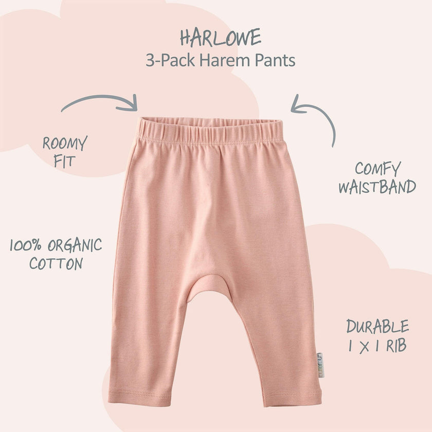 HARLOWE 3-Pack Harem Baby Pants