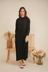 Cotton Cropped Side Tie Blouse