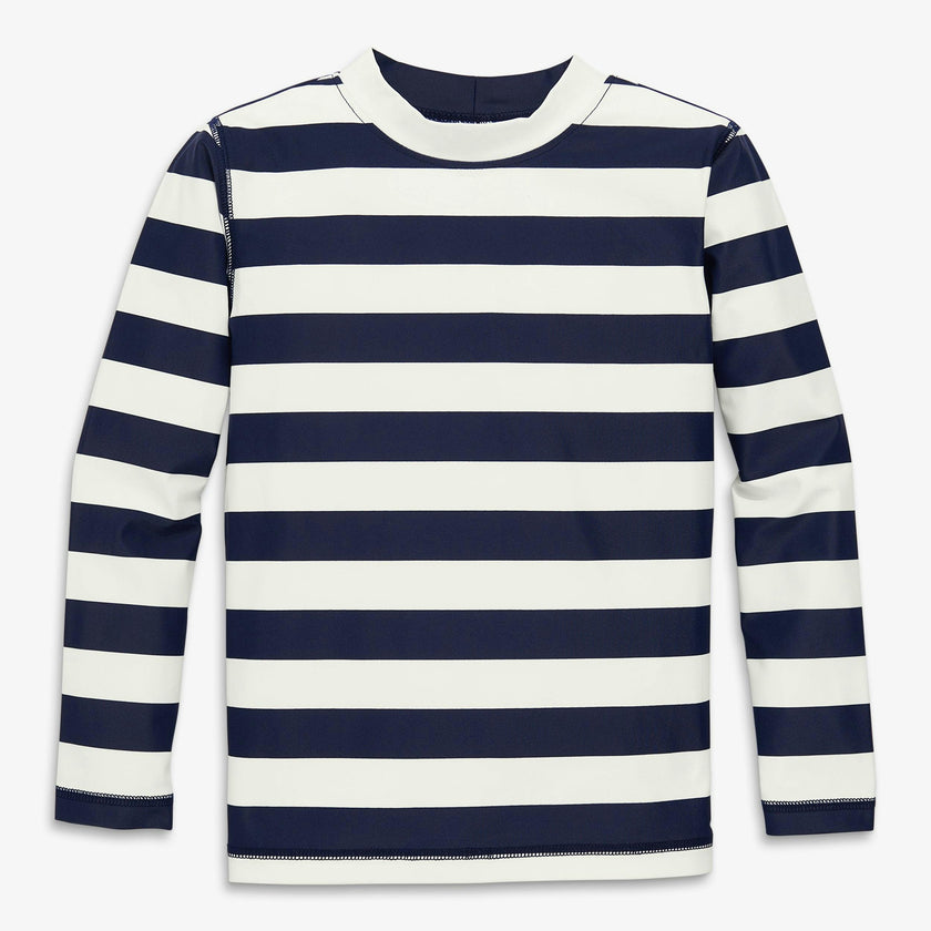 Kids long sleeve rash guard in stripe