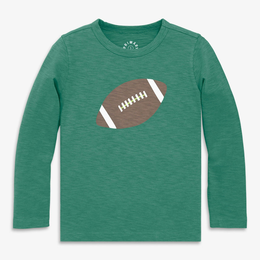 Kids long sleeve football tee