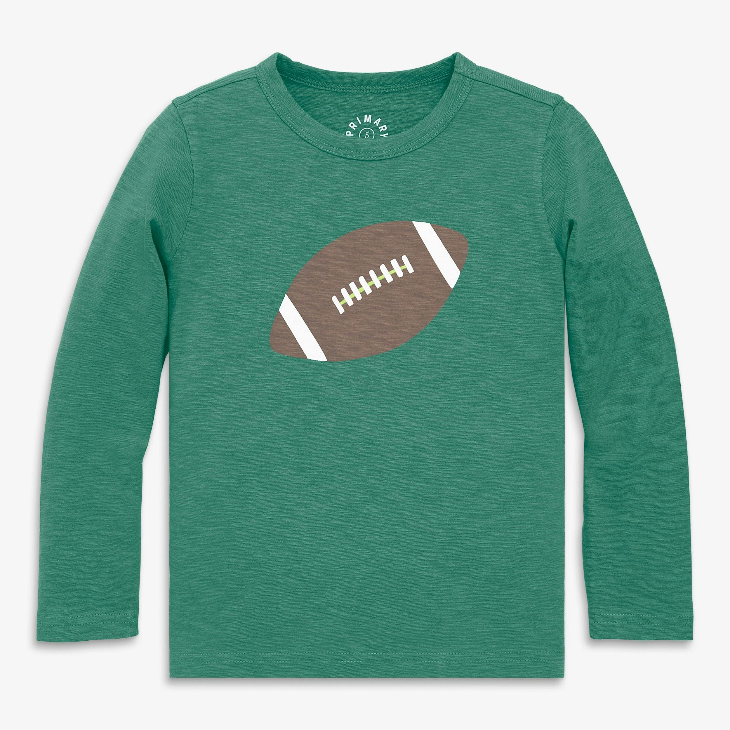 Kids long sleeve football tee