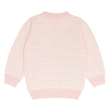 unisex pink and cream stripe knit sweater