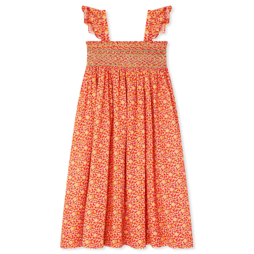 BONPOINT Frances Liberty Smocked Midi Dress