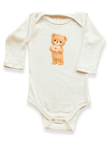 Love Letter Bear Organic Baby Bodysuit Long Sleeve