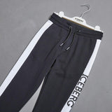 ICEBERG Logo Stripe Sweatpants - Black