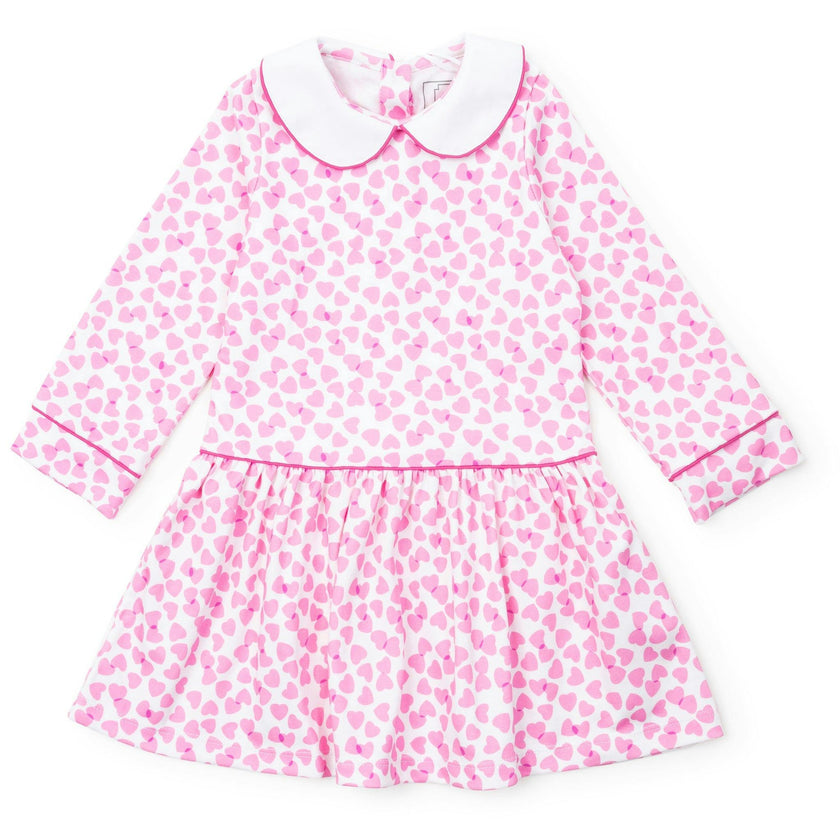 Lillian Girls' Dress - Confetti Hearts Pink