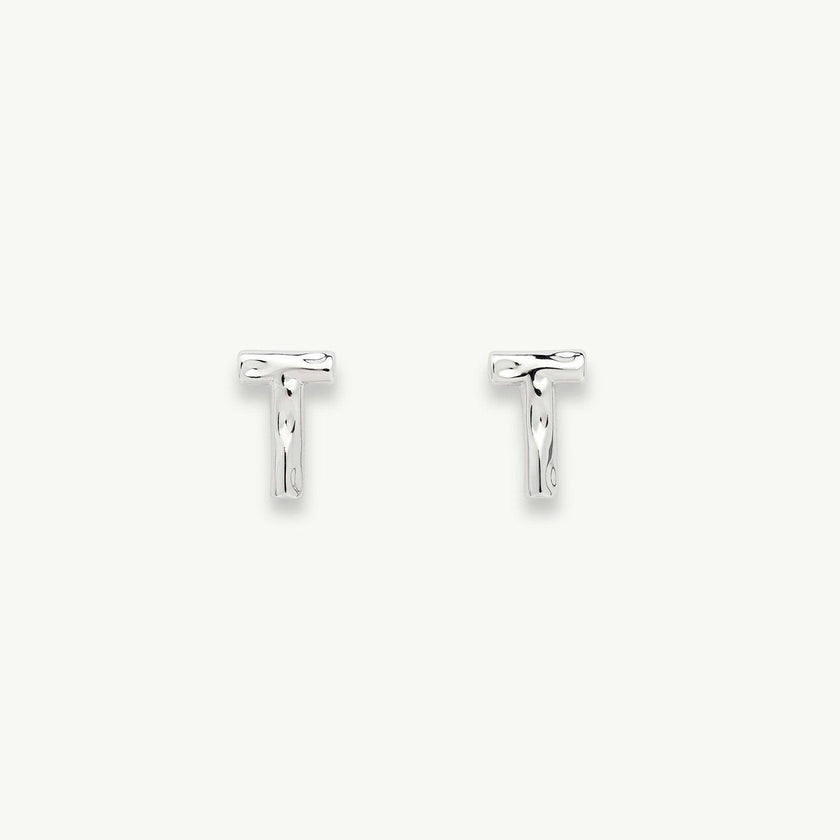 Monogram Handmade Gold Plated Stud Earring