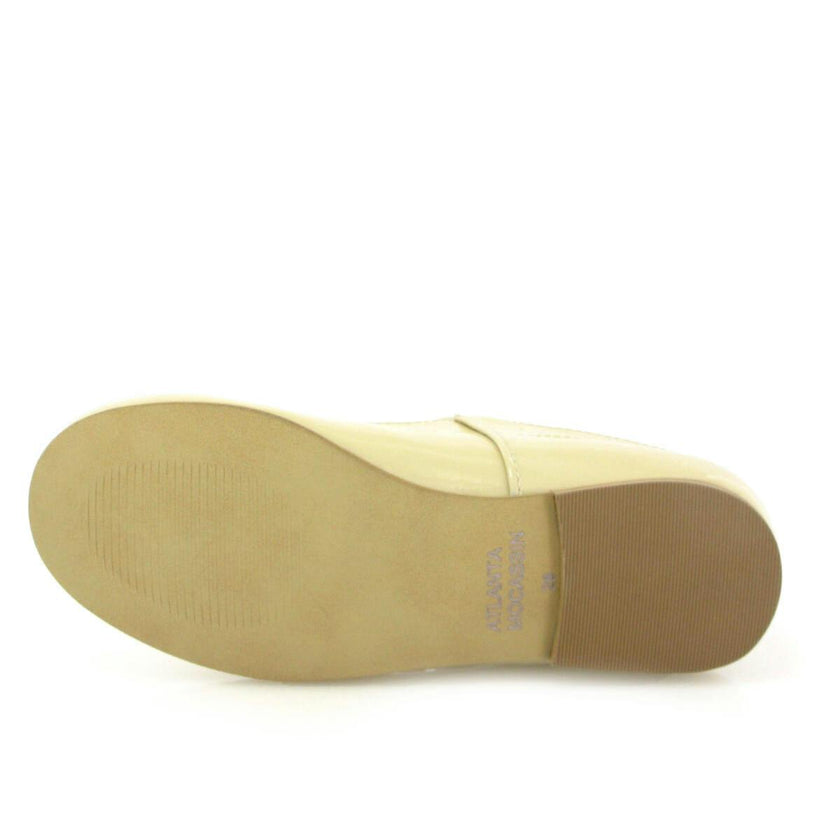 Patent Leather Mary Jane Ballerina, Beige