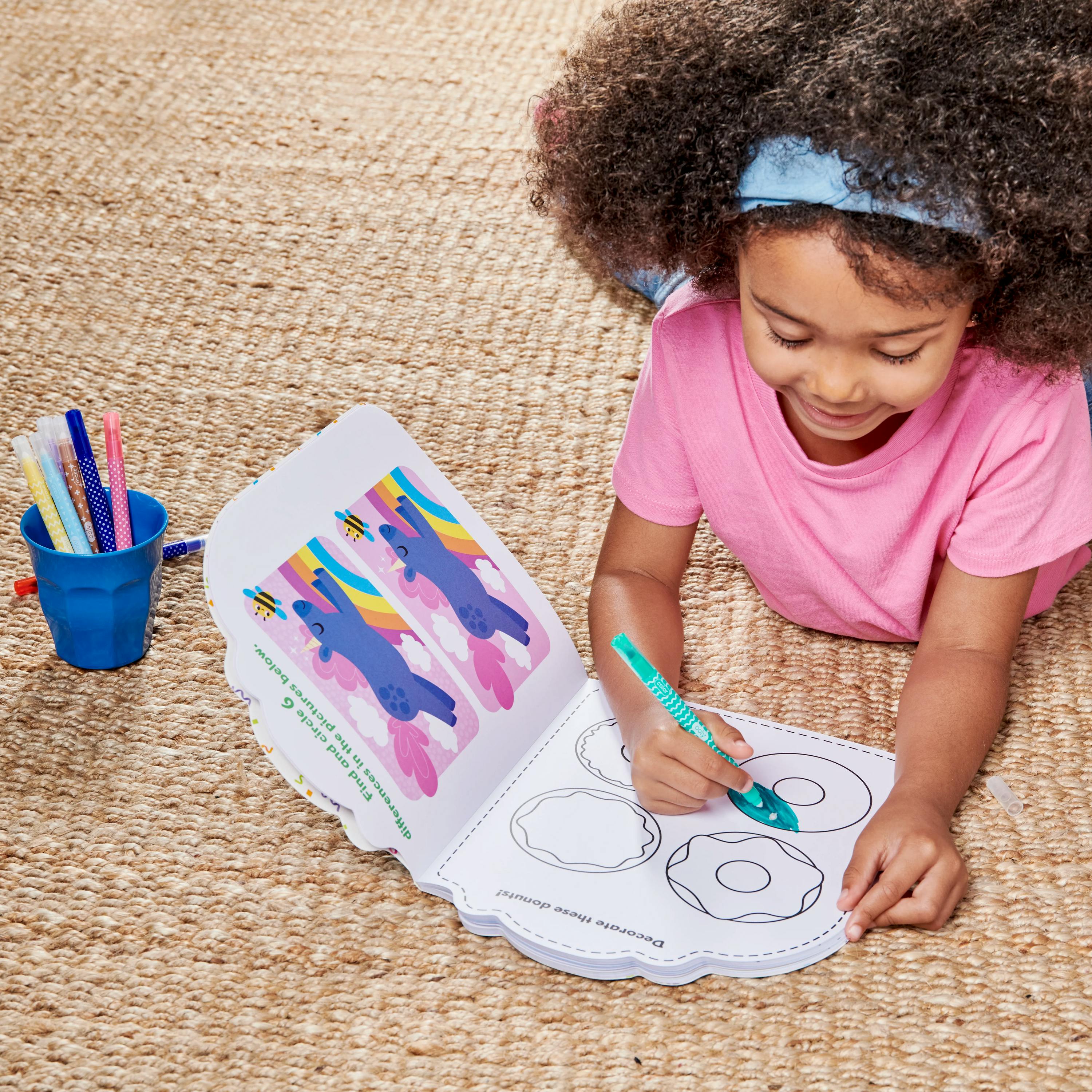 Playful Pages Activity Book - Games Coloring Stickers - Unicorn Party!