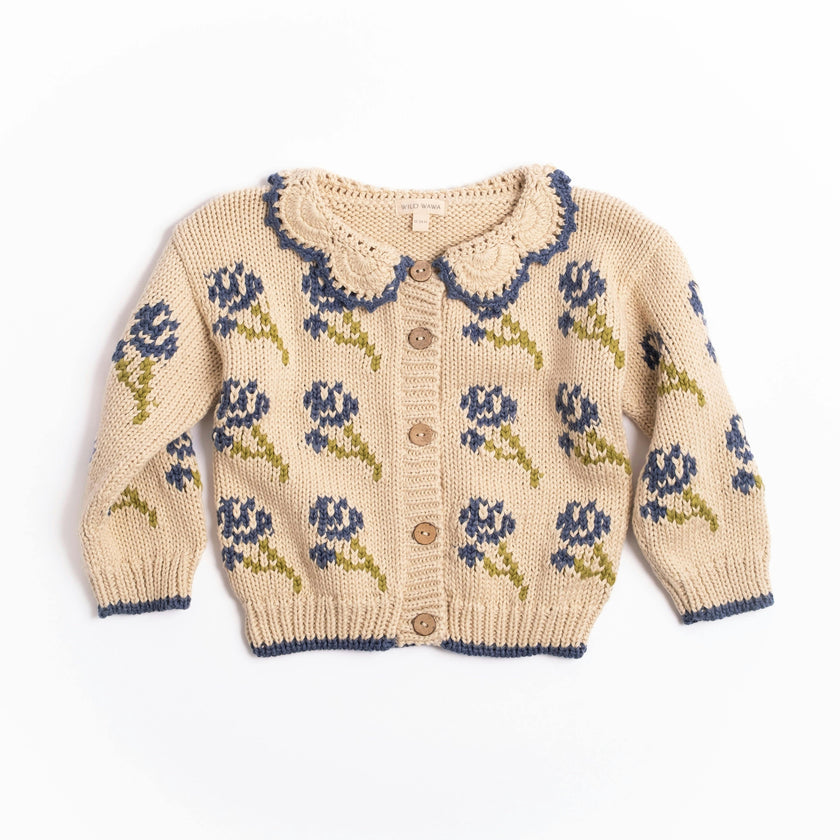 Ines Cardigan in Midnight Bloom