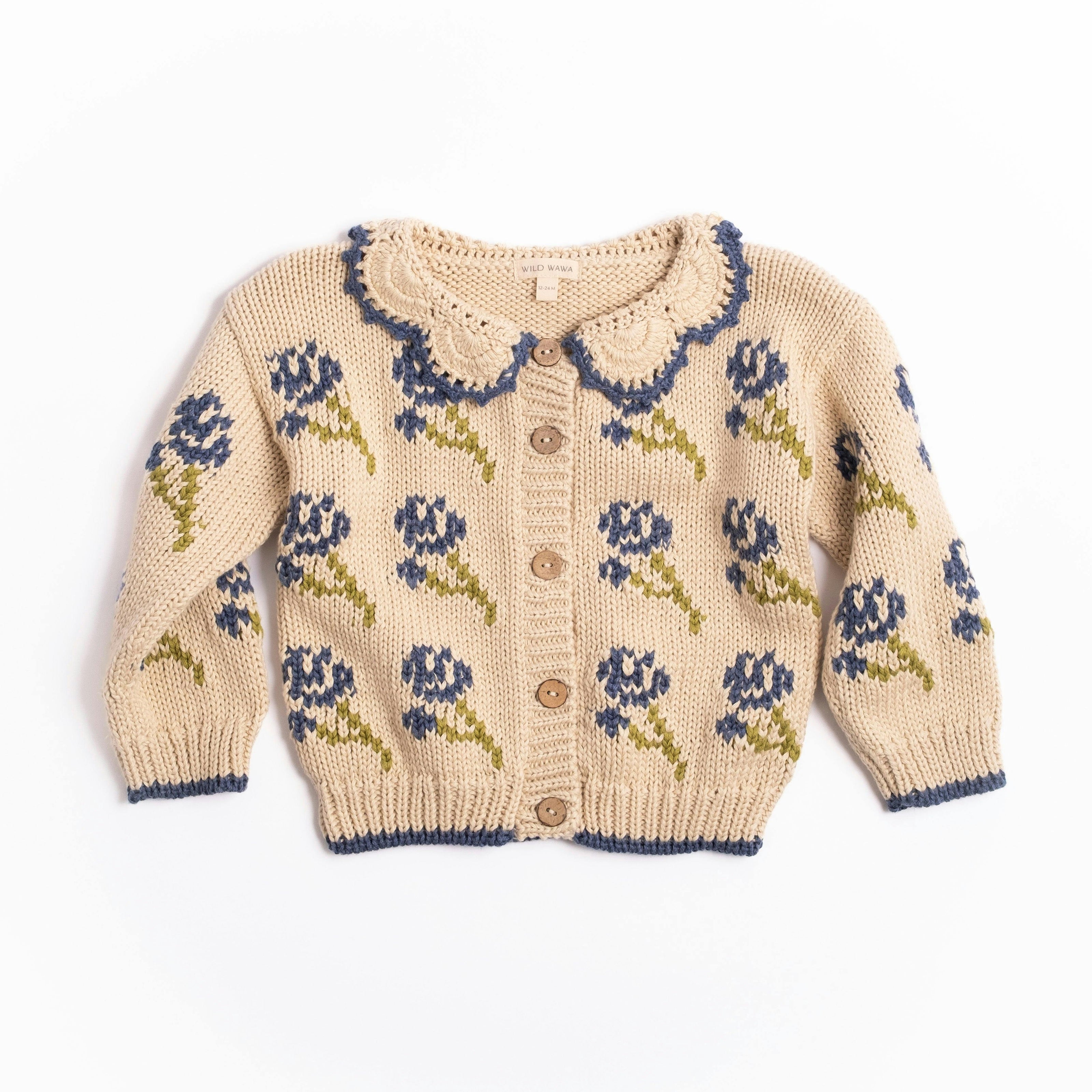 Ines Cardigan in Midnight Bloom