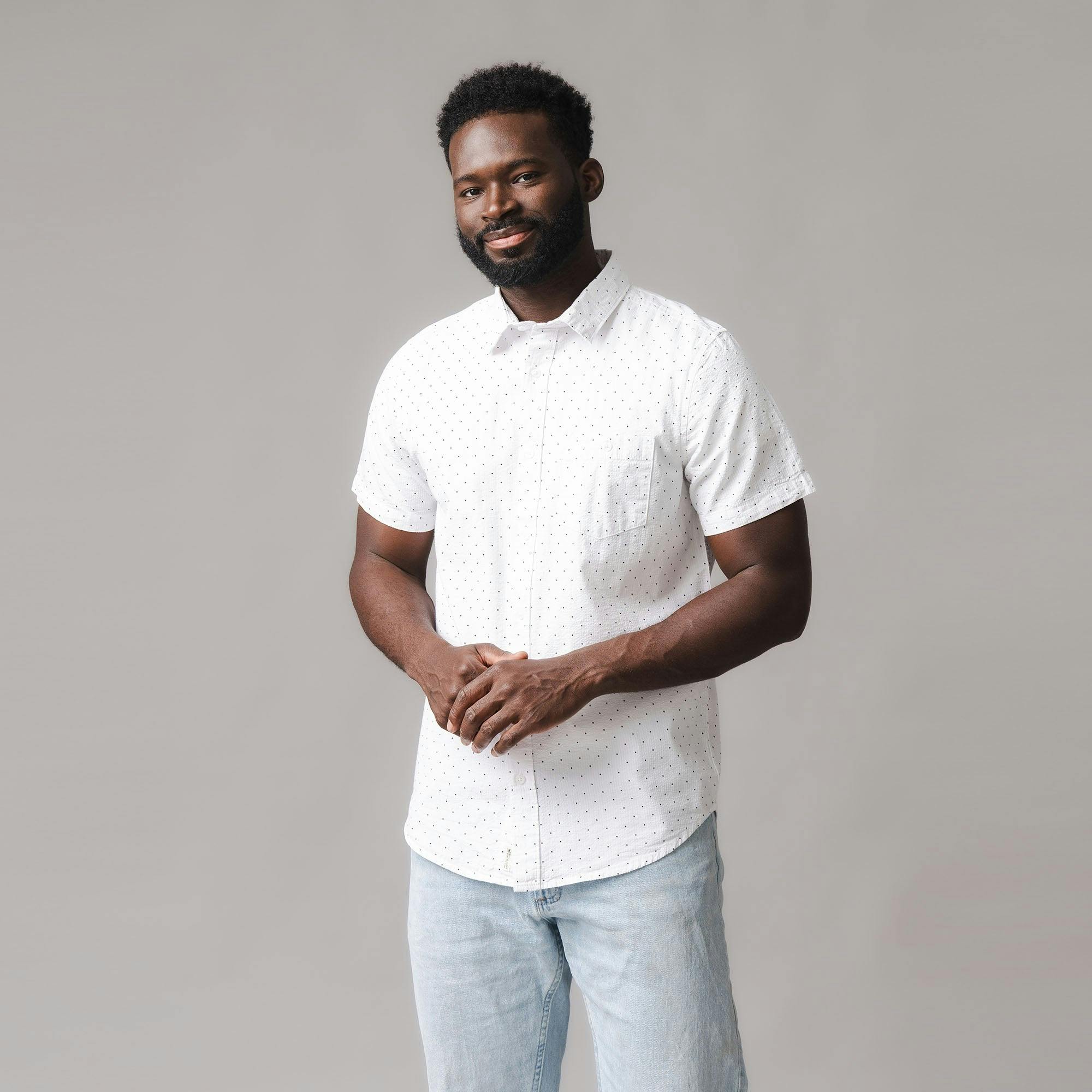 Organic Short Sleeve Seersucker Shirt