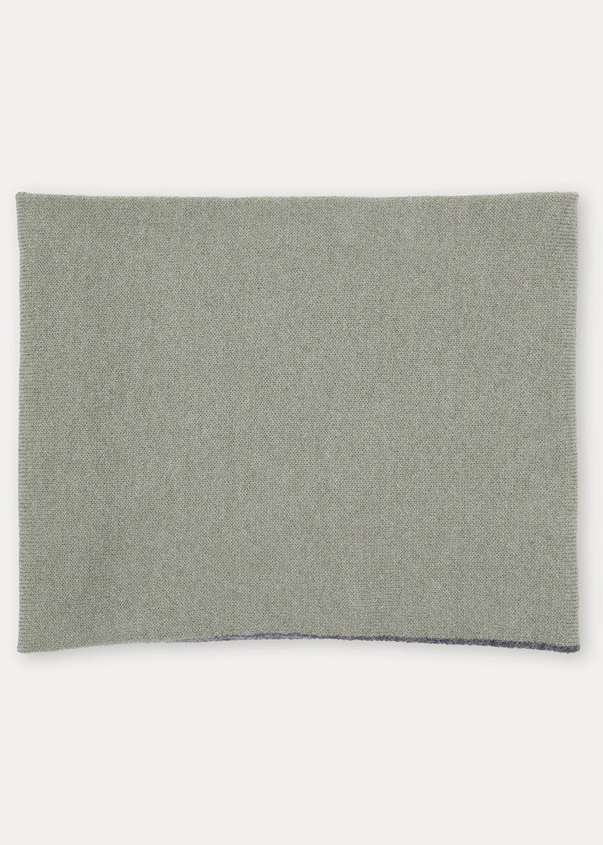 The Cashmere Grey Green Reversible Snood