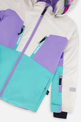 Two Piece Teknik Snowsuit Multicolored With A Diamond Pattern