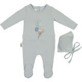 Line Art Footie and Beanie Set