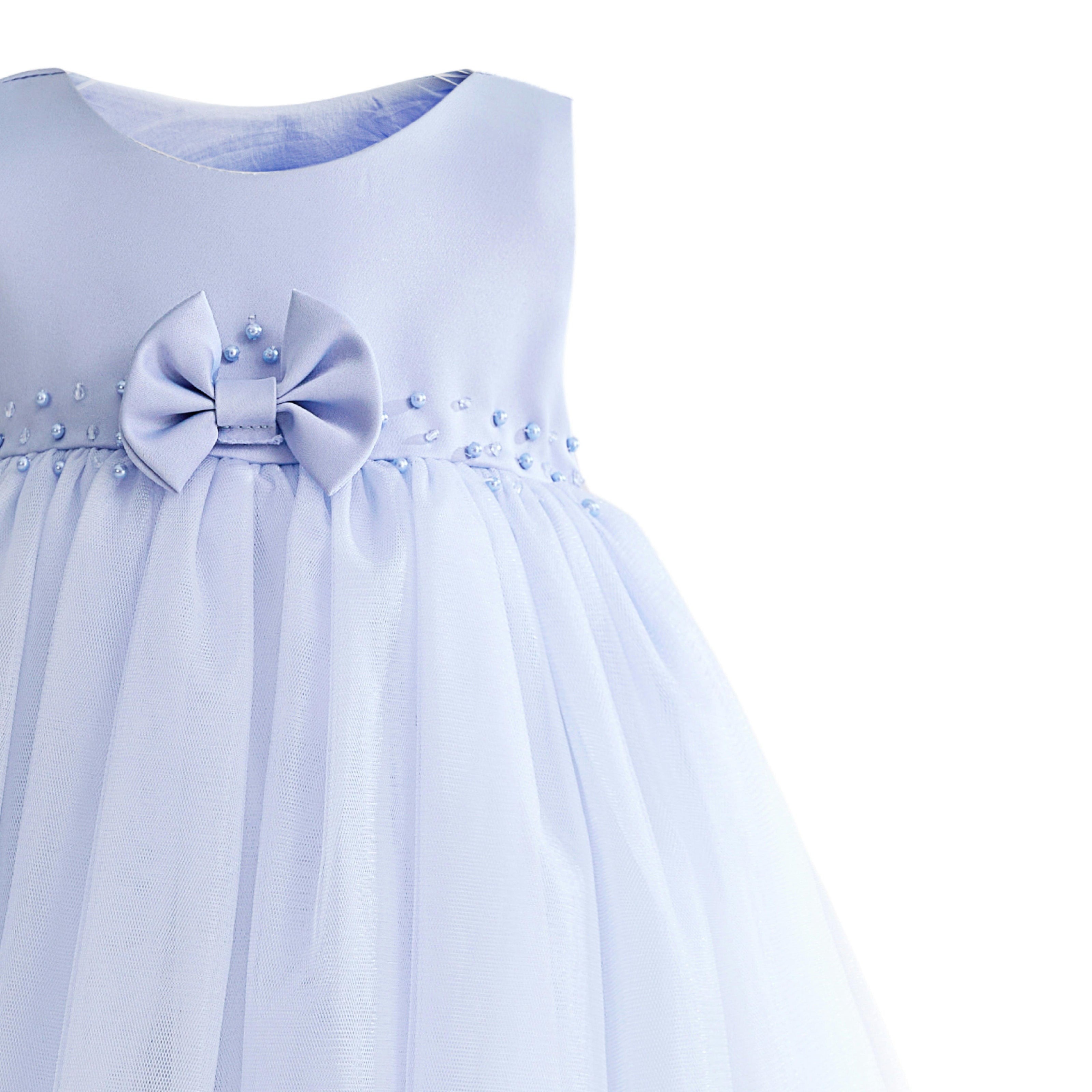 Blue Oravelle Lace Petal Gown
