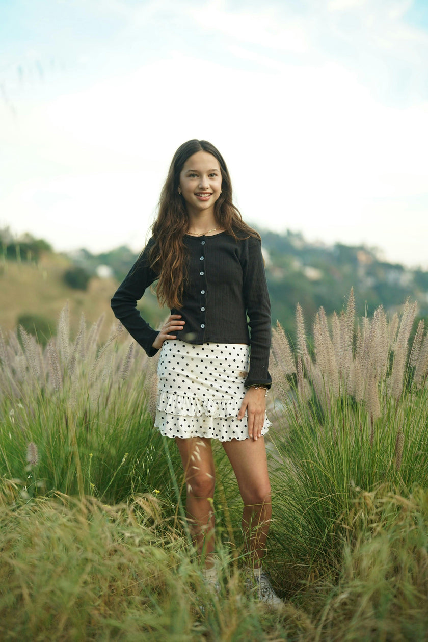 Girls Pointelle Cardigan