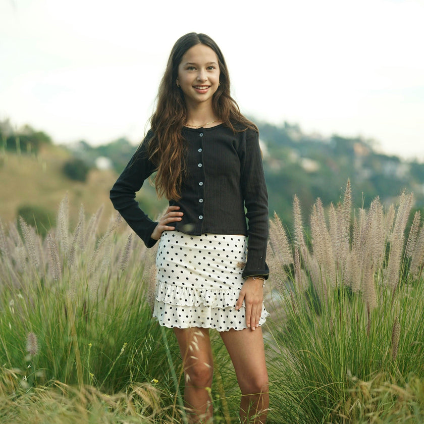 Girls Pointelle Cardigan