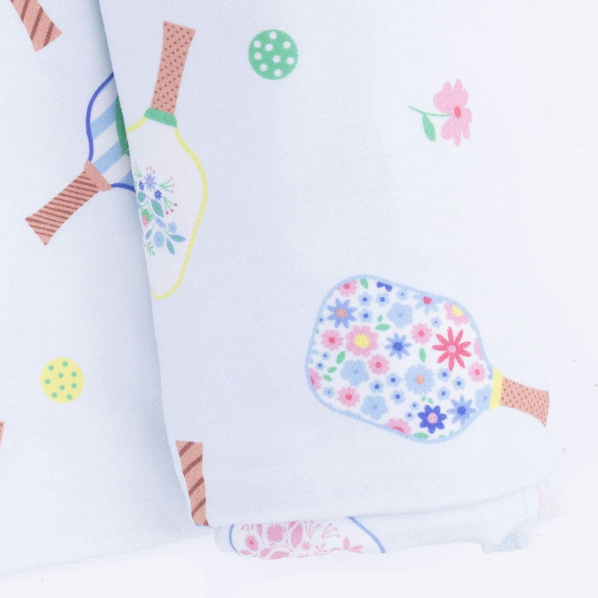 Floral Pickleball - Swaddle Blanket