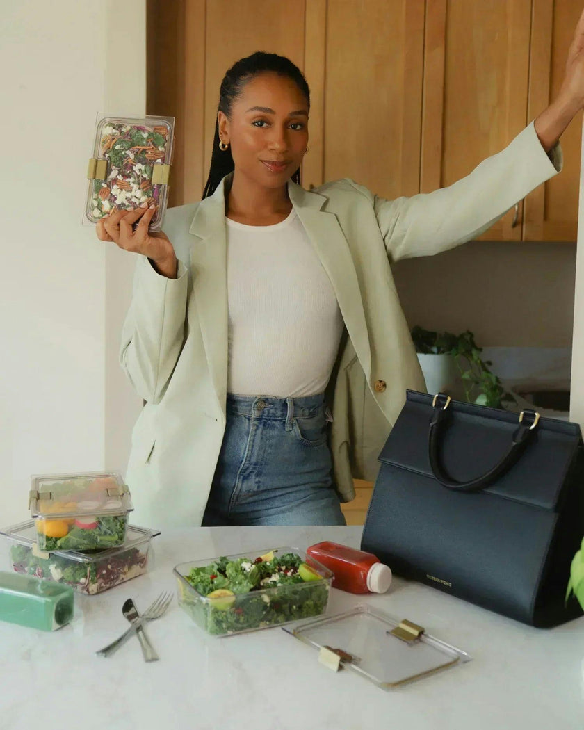 Large, Insulated, Chic Lunchbox, Black